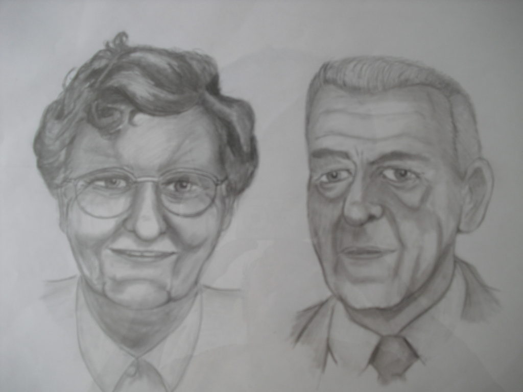 Opa en Oma jeroen middelkamp jmillustraties pentekening portrettekening 